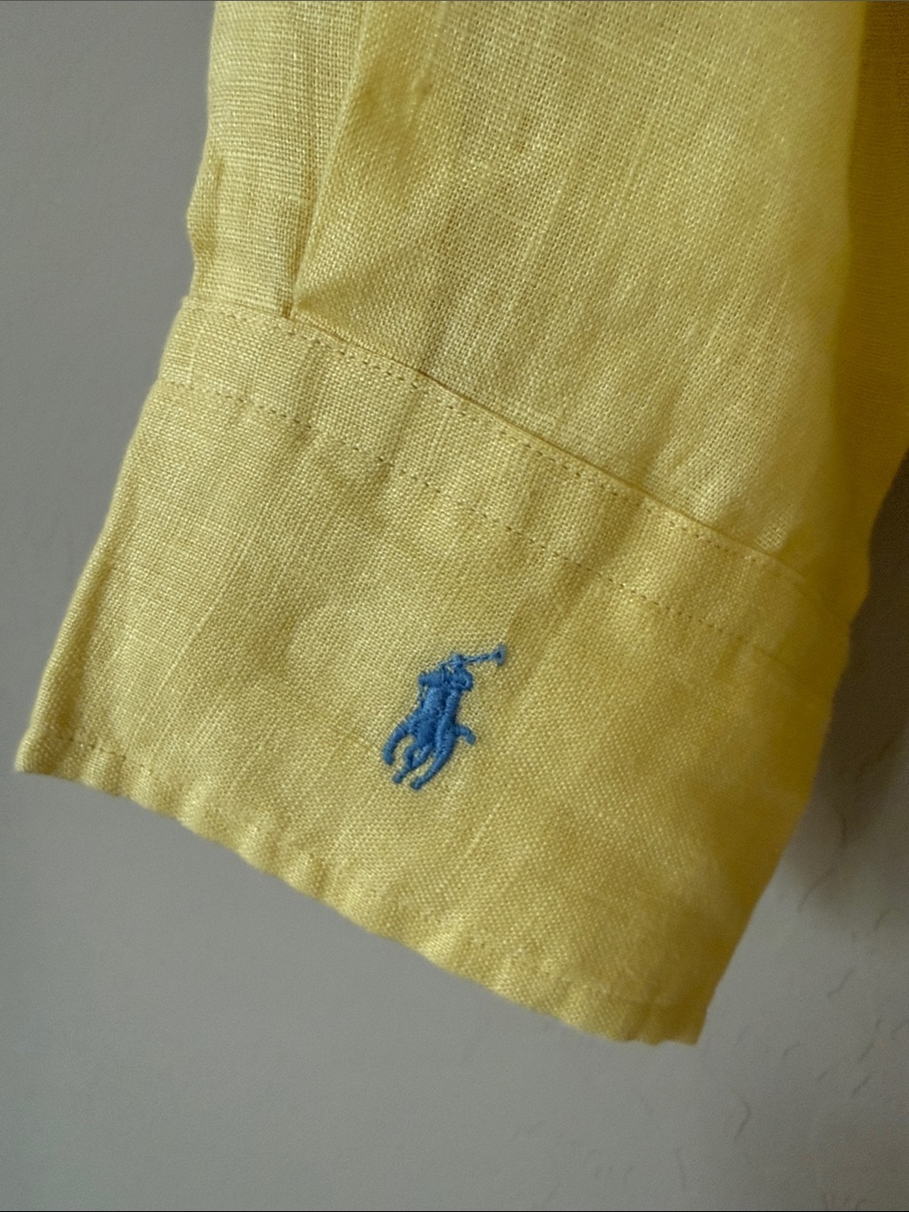 Polo by Ralph Lauren Classics Oversize Linen Button-Down Shirt Bananapeel Sz M - Picture 2 of 9